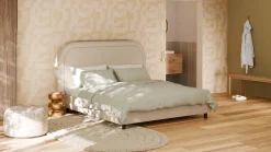 Clearance Bed Amber - Linen touch Bedframe