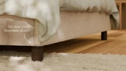 Clearance Bed Amber - Linen touch Bedframe