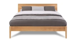 Discount Bed Sky met hoofdbord en poten hout Bedden Op Voorraad|Bedframe