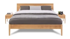 Discount Bed Sky met hoofdbord en poten hout Bedden Op Voorraad|Bedframe