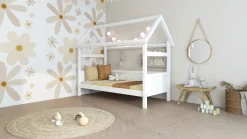 Hot Bedbank Puck met dakframe Bedhuisje|Kinderbed