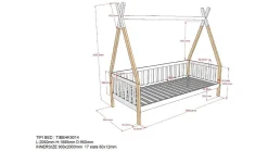 Sale Bedbank Tipi Bedhuisje|Kinderbed