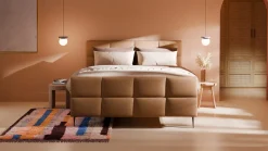 Online Boxspring Crystal - Soft touch Vlakke Boxspring