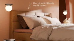 Online Boxspring Crystal - Soft touch Vlakke Boxspring