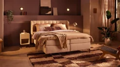 Boxspring Ivory - Soft teddy Vlakke Boxspring