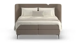 Outlet Boxspring Mesa - Soft suede Vlakke Boxspring