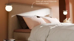 Sale Boxspring Quartz - Linen touch Vlakke Boxspring