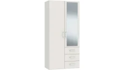 Best Draaideurkast Compact met laden en hout- en spiegeldeuren Kledingkast