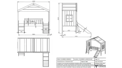New Halfhoogslaper HuisBed met glijbaan Bedhuisje|Halfhoogslaper
