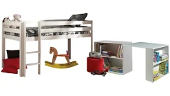 Clearance Halfhoogslaper Pino met Bureau en boekenkast Halfhoogslaper|Kinderbed