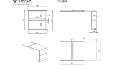 Clearance Halfhoogslaper Pino met Bureau en boekenkast Halfhoogslaper|Kinderbed