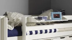 Online Halfhoogslaper Pino met commode met 2 deuren en boekenkast Halfhoogslaper|Kinderbed