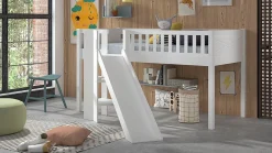 Discount Halfhoogslaper Scott met glijbaan Hoogslaper|Kinderbed
