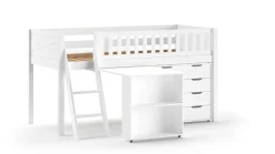 Hot Halfhoogslaper Scott met bureau en commode Kinderbed|Kinderbed