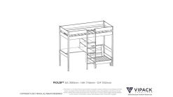 Discount Hoogslaper Pino met slaapbank Hoogslaper|Kinderbed