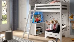Clearance Hoogslaper Pino mezzanine met boekenkast Hoogslaper|Kinderbed