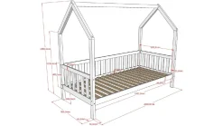 Outlet Huisbed Cabane Kajuitbed|Bedhuisje