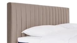 Online Boxspring Velvet stroken met matras Matt Vlakke Boxspring