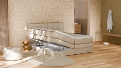 Clearance Opbergboxspring Jade - Linen touch Boxspring Met Opbergruimte