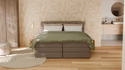 Clearance Opbergboxspring Jade - Matte leather Boxspring Met Opbergruimte