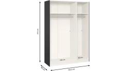 New Schuifdeurkast Kixx met houten deuren Kledingkast
