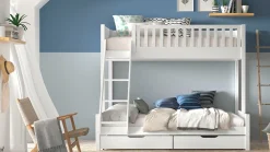 Online Stapelbed Scott 3-persoons met ladenset Stapelbed|Kinderbed